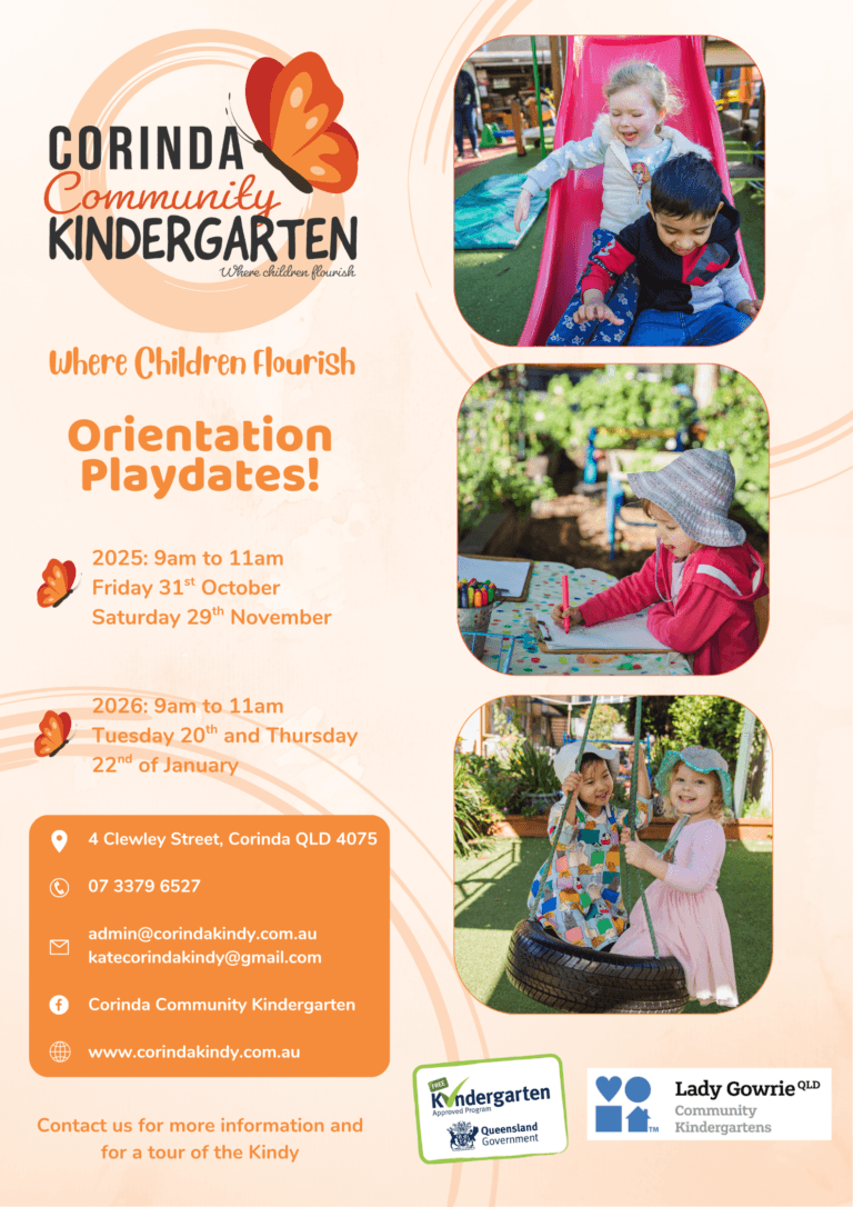 Orientation playdates for 2026 intake year.